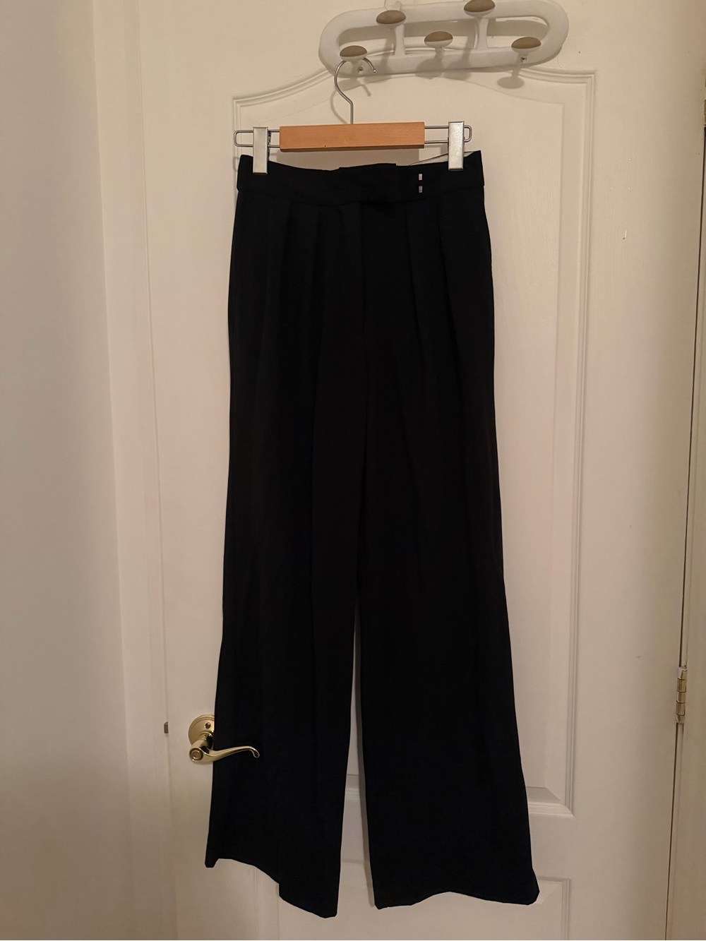 Black Wide-Leg Dress Pants